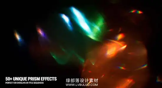 视频素材 51个复古棱镜光晕彩虹散景叠加动画 Video Milkshake – Prism Effects V1