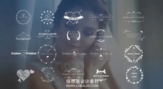 AE模板 20个浪漫婚礼主题文字标题动画 Wedding Title V.2