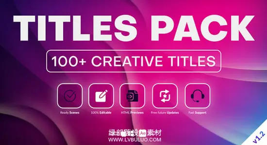 AE模板 100组创意排版动态文字标题动画 100+ Creative Titles
