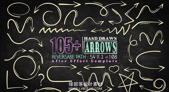 AE模板 105个手绘箭头标注动画元素 105 Hand Drawn Arrow Pack