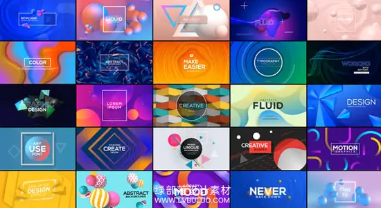AE模板 25种动态抽象文字标题排版动画 Abstract Typography for After Effects | Responsive Design