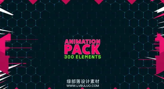AE/PR模板 315个二维卡通图形MG动画元素 Animation Pack 315+ elements