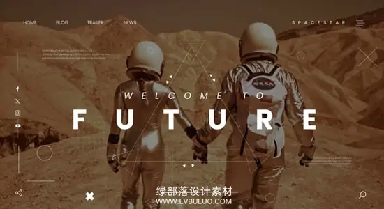 AE模板 20款极简未来科技HUD太空场景文字标题动画 Astro Space Title