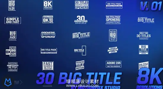 AE模板 全屏动态文字大标题动画 Big Title Animation