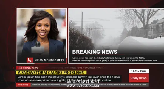 AE模板 新闻电视栏目文本标题字幕条包装动画 Breaking News Graphics Mega Package 4K