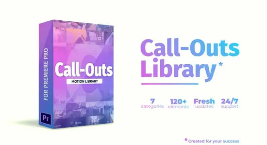 PR模板 120款呼出线指示标注动画 Call-Outs Library