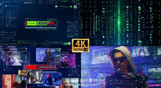 AE模板 数字科技粒子汇聚标志开场片头动画 Digital System Intro