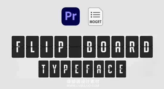 PR模板 翻转翻页机械数字字母文字标题动画 Flip Board – Animated Typeface for Premiere Pro