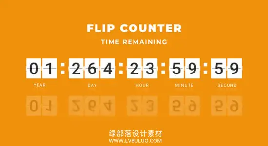 PR模板 翻转翻页计数器计时器动态倒计时动画 Flip Counter