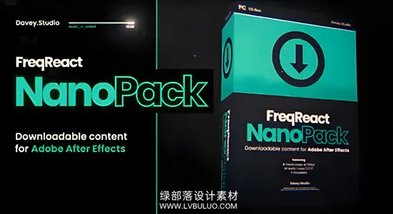 AE模板 音乐播放器音频波形可视化动画 FreqReact Nano Pack