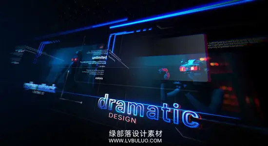 AE模板 故障科技感数字图文展示幻灯片动画 Glitch Digital Slides