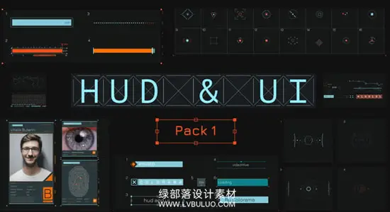 AE模板 55个科技感HUD全息UI界面图形元素动画 HUD & UI