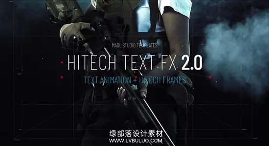 AE模板 15款科技感文字闪烁标题动画 Hitech Text FX 2