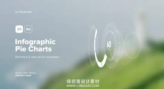 AE模板 29种动态百分比饼图环形图占比数据信息图表动画 Infographic Pie Charts