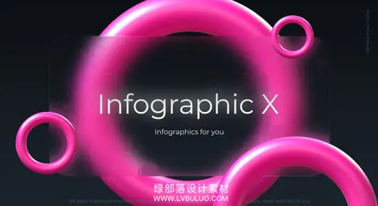 AE/PR模板 12个设计感三维信息数据图表展示介绍动画 Infographic X