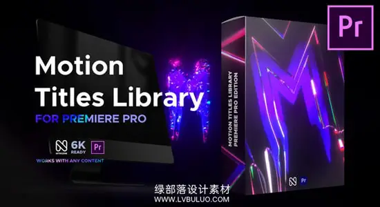 PR模板 200款科技复古赛博朋克霓虹文字标题动画 Motion Titles Library for Premiere Pro
