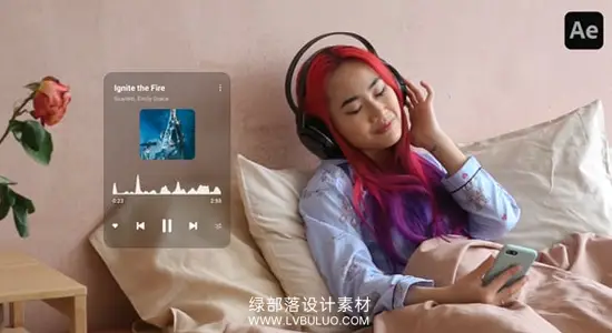 AE模板 音乐播放器音频可视化界面动画 Music Players