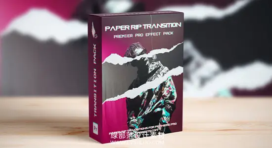 PR模板 12种真实纸张撕裂效果转场 Paper Rip Transitions