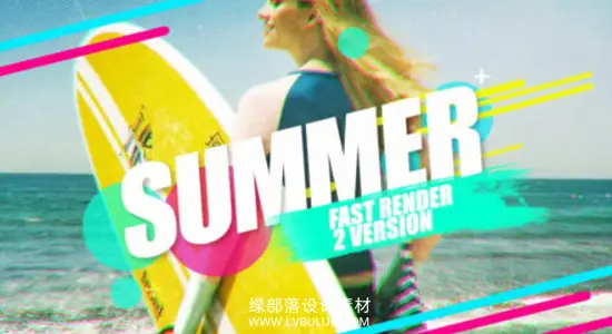 AE模板 动感夏日快闪炫彩图文展示开场动画 Summer Openers