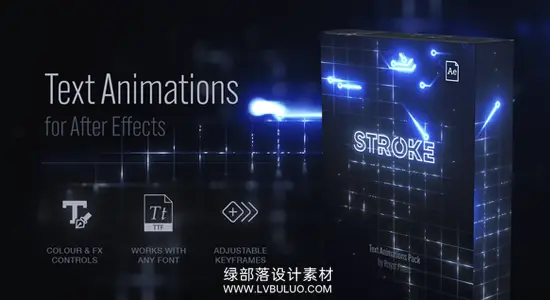 AE模板 48款描边发光故障文字标题动画 Text Animation Presets – Stroke