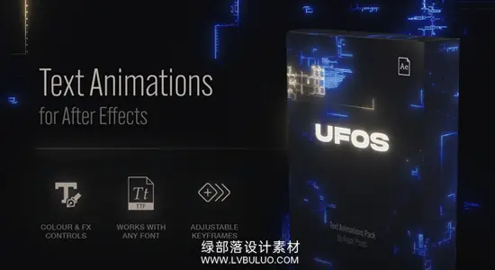 AE模板 32款创意UFO外星人主题文本排版动画 Text Animation Presets – UFO