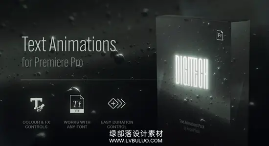 PR模板 40款数字科技风文字动画 Titles – Digitech