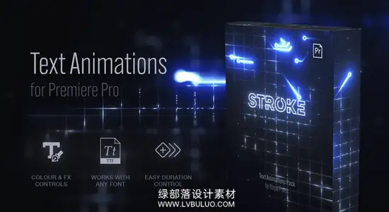 PR模板 48款描边发光故障文字标题动画 Titles – Stroke