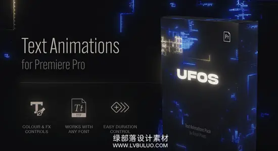 PR模板 32款创意UFO外星人主题文本排版动画 Titles – UFO
