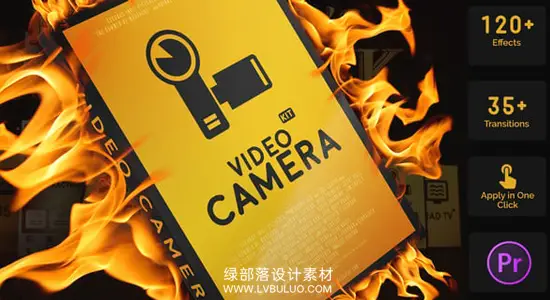 PR模板 摄像机取景框录制UI转场调色特效预设包 Video Camera Kit for Premiere Pro