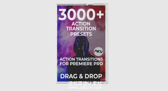 PR预设 3000+模糊闪光毛刺镜像像素化扭曲缩放视频转场预设