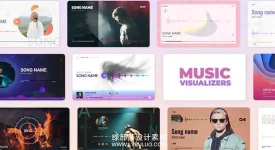 AE模板 20种均衡器音乐播客音频可视化工具包