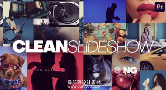 PR模板 现代优雅流畅转场照片幻灯片展示动画