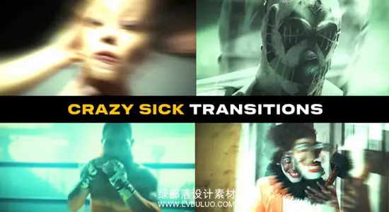 AE/PR模板 10组高能故障扭曲模糊转场特效包