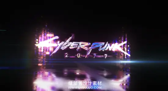 AE模板 动态故障噪点LOGO揭示开场片头动画