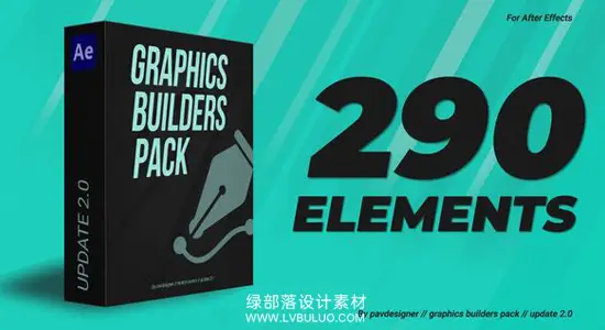 AE模板 290组动态文字标题图形动画社交媒体元素
