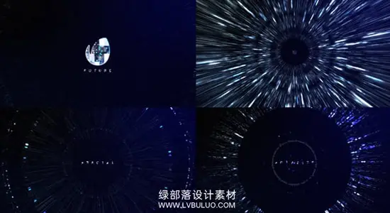 AE模板 未来科技HUD界面数字Logo揭示片头动画