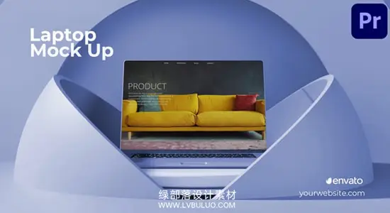 PR模板 专业3D笔记本电脑模型展示动画