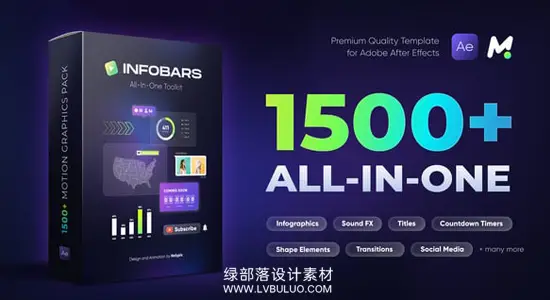 AE脚本 1500组文字标题信息数据倒计时图标挂件动画预设