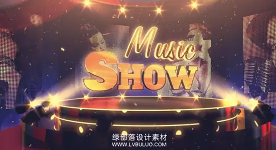 AE模板 三维音乐颁奖典礼舞台环境开场片头动画