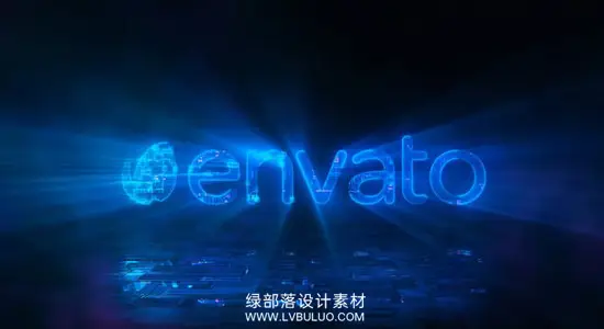 AE模板 霓虹数字游戏故障Logo标志动画