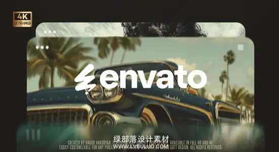 AE模板 照片网格汇聚Logo揭示片头动画