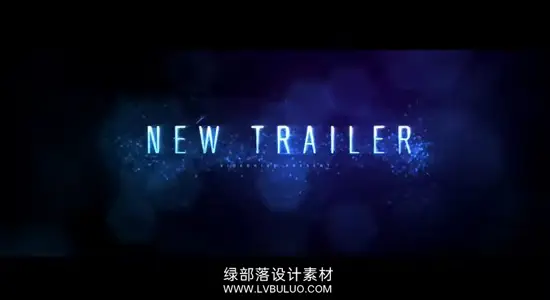AE模板 震撼粒子能量电影预告片文字标题片头动画