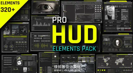 PR模板 317款未来科技感HUD界面图形元素动画