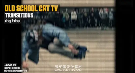 PR模板 14种老式CRT电视故障线条边框转场动画