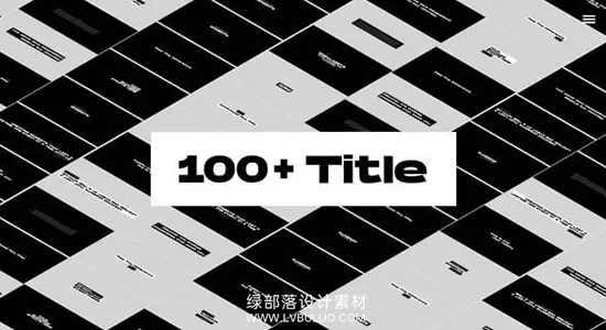 PR模板 100组干净现代动力学文字标题动画