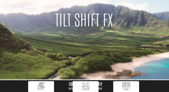 AE模板 摄像机移轴镜头微缩景观特效