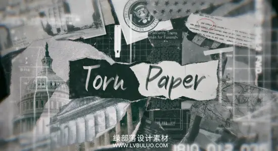AE插件 逼真撕纸毛边混合媒体风格视觉特效工具 Torn Paper Win汉化版