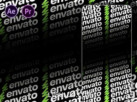 AE/PR模板-10组满屏LOGO创意标志平铺滚动效果动画