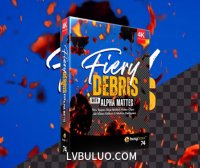 4K视频素材-53组纸屑火焰燃烧碎片飞舞飘舞特效动画 Fiery Debris