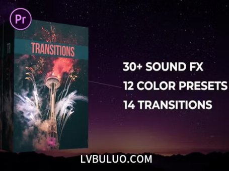 PR转场/调色预设/音效-鱼眼扭曲转场电影级调色预设转场音效